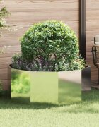 vidaXL Кашпа Сребрист 120 x 120 x 50 см Галванизирана стомана