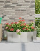 vidaXL Кашпа Сребрист 120 x 60 x 35 cm Неръждаема стомана