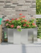 vidaXL Кашпа Сребрист 120 x 60 x 50 см Галванизирана стомана