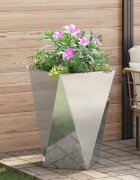 vidaXL Кашпа Сребрист 50 x 50 x 75 cm Галванизирана стомана