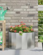 vidaXL Кашпа Сребрист 60 x 30 x 35 см Галванизирана стомана