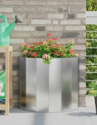 vidaXL Кашпа Сребрист 60 x 30 x 50 см Галванизирана стомана