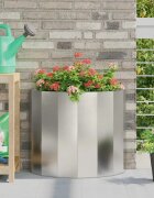 vidaXL Кашпа Сребрист 60 x 30 x 50 см Неръждаема стомана