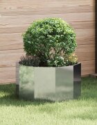 vidaXL Кашпа Сребрист 60 x 60 x 35 cm Галванизирана стомана