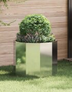 vidaXL Кашпа Сребрист 60 x 60 x 50 см Галванизирана стомана