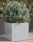 vidaXL Кашпа сребриста 32x30x29 см поцинкована стомана
