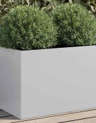 vidaXL Кашпа сребриста 62x40x39 см поцинкована стомана