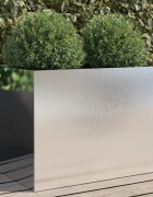 vidaXL Кашпа сребриста 62x47x46 см неръждаема стомана