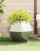 vidaXL Кашпа Сребристо 100 x 100 x 80 см Неръждаема стомана