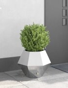vidaXL Кашпа Сребристо 50 x 50 x 40 cm Неръждаема стомана