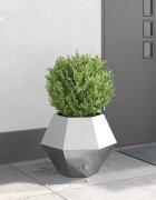 vidaXL Кашпа Сребристо 50 x 50 x 40 cm Поцинкована стомана