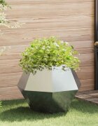 vidaXL Кашпа Сребристо 75 x 75 x 60 см Поцинкована стомана