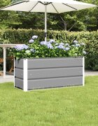 vidaXL Кашпа Светлосиво 100 x 40 x 45 cm Стомана