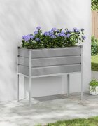 vidaXL Кашпа Светлосиво 100 x 45 x 90 см Галванизирана стомана