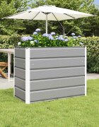 vidaXL Кашпа Светлосиво 100 x 50 x 77 см Галванизирана стомана