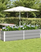 vidaXL Кашпа Светлосиво 195 x 50 x 45 см Галванизирана стомана