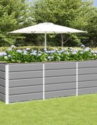 vidaXL Кашпа Светлосиво 240 x 80 x 75 см Стомана