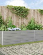 vidaXL Кашпа Светлосиво 290 x 100 x 75 см Поцинкована стомана