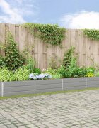 vidaXL Кашпа Светлосиво 385 x 100 x 45 см Поцинкована стомана