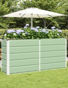 vidaXL Кашпа Зелен 160 x 40 x 75 см Стомана