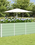 vidaXL Кашпа Зелен 240 x 40 x 75 см Стомана