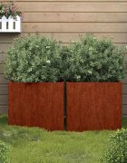 vidaXL Кашпи 2 бр 42x40x39 см кортенова стомана