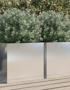 vidaXL Кашпи 2 бр сребристи 42x40x39 см неръждаема стомана