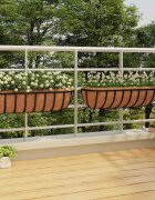 vidaXL Кашпи за стена 2 бр с кокосово влакно черни 61x19x16 см стомана