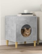 vidaXL Къща за котки Бетон 425 x 40 x 53 см Инженерна дървесина