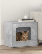 vidaXL Къща за котки Бетон 51 x 30 x 425 см Инженерна дървесина