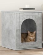 vidaXL Къща за котки Бетон 53 х 52 х 62 см Инженерна дървесина