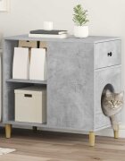 vidaXL Къща за котки Бетон 72 x 425 x 70 см Инженерна дървесина