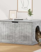 vidaXL Къща за котки Бетон 85 x 55 x 505 см Инженерна дървесина