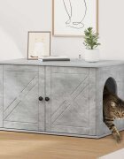 vidaXL Къща за котки Бетон 85 x 55 x 505 см Инженерна дървесина