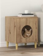 vidaXL Къща за котки Дъб артизан 425 x 40 x 53 см Инженерна дървесина
