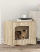 vidaXL Къща за котки Сонома 51 x 30 x 425 см Инженерна дървесина