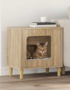 vidaXL Къща за котки Сонома 51 x 30 x 52 см Инженерна дървесина