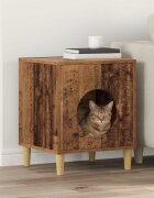 vidaXL Къща за котки Старо дърво 425 x 40 x 53 см Инженерна дървесина