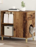 vidaXL Къща за котки Старо дърво 72 x 425 x 70 см Инженерна дървесина