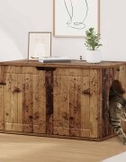 vidaXL Къща за котки Старо дърво 85 x 55 x 505 см Инженерна дървесина