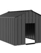 vidaXL Къща за кучета с покрив 113x153x101 cm Поцинкована стомана