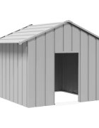 vidaXL Къща за кучета с покрив 131x101x102 cm Поцинкована стомана