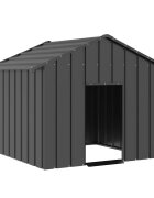 vidaXL Къща за кучета с покрив 131x101x102 cm Поцинкована стомана