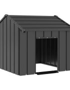 vidaXL Къща за кучета с покрив 85x107x81 cm Поцинкована стомана