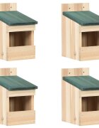 vidaXL Къщи за птици 4 бр 12x16x20 см чам