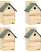 vidaXL Къщи за птици 4 бр 23x19x33 см чам