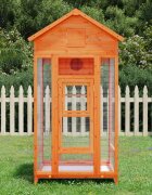 vidaXL Къщичка за птици кафява 915x53x170 см масивна чамова дървесина