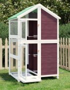 vidaXL Къщичка за птици мока 97x81x152 см масивна чамова дървесина