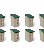 vidaXL Къщички за пеперуди 8 бр дървени 14x15x22 см