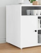 vidaXL Кастър 2 бр. Бяло 42 x 115 x 29 мм Желязо